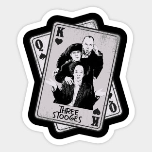 Retro The Three Stooges 80s Style Card Sticker